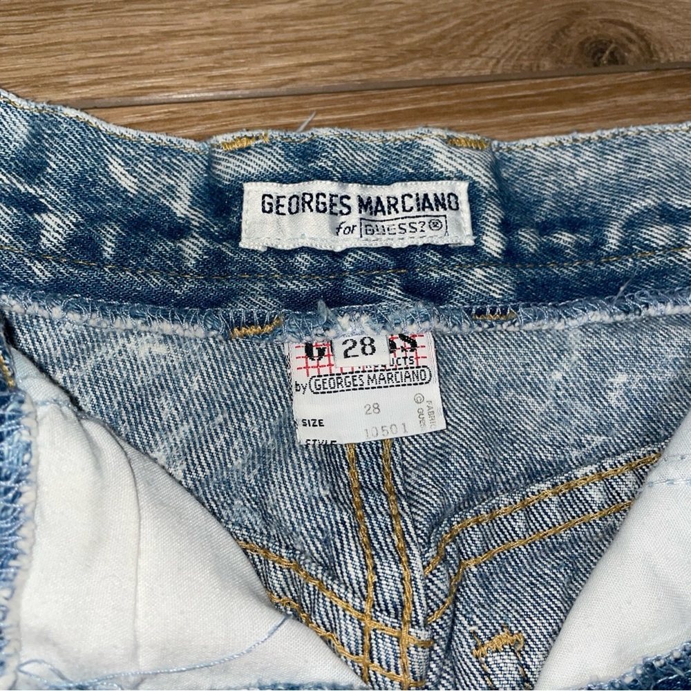 Vintage Georges Marciano Guess Acid Wash Jean Skirt - Picture 5 of 6